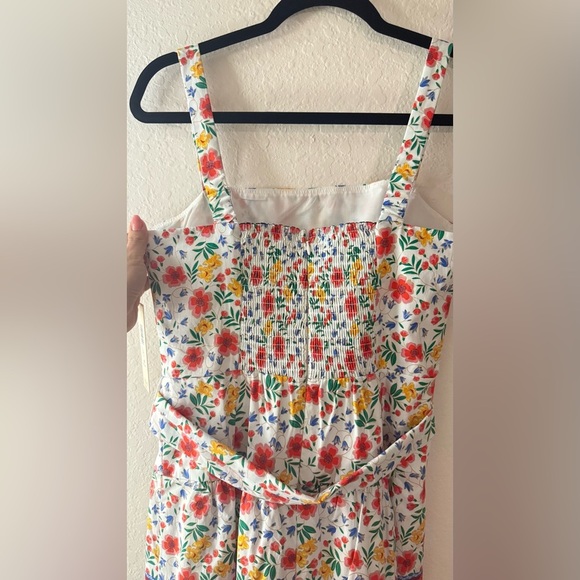 Eliza J. Floral Print Midi Dress Square Neck Sleeveless Bow - Picture 6 of 14